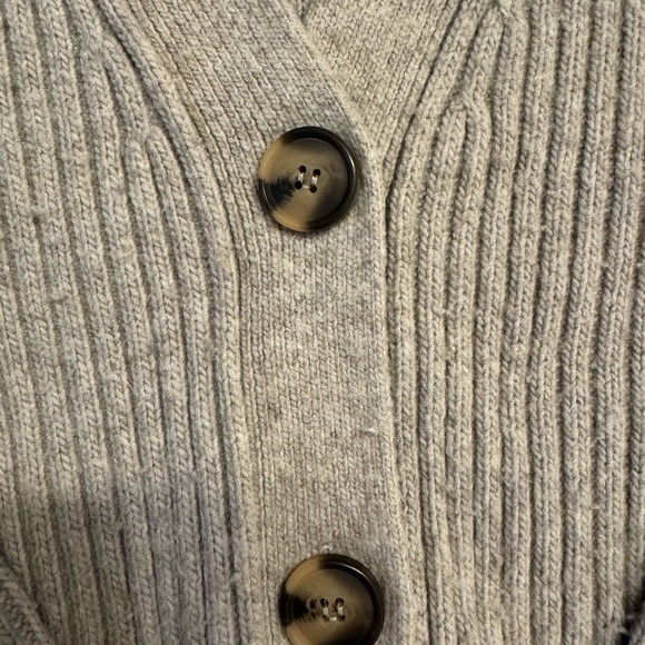 H&M Light Gray Ribbed Cardigan - Picture 3 of 4